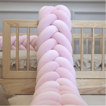 Protectie de pat impletita, MiniMini, Velvet Magic, Mov Deschis, 300 cm