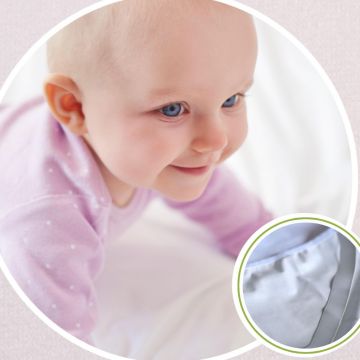 Protectie impermeabila pentru saltea bebe Homibon Alb 60x120 cm, lavabila la masina, bumbac cu membrana TPU