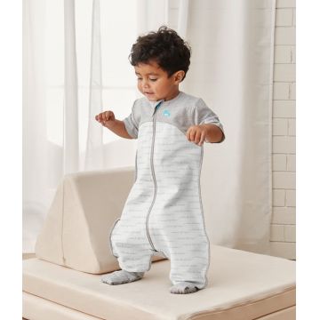 Sac de dormit cu picioruse si maneca scurta Love to Dream Alb 1 Tog 12-24 luni