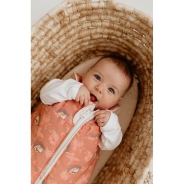 Sac de dormit din bumbac 0-4 luni Newborn Animale de Epoca Arici Sleepee 2,5 tog