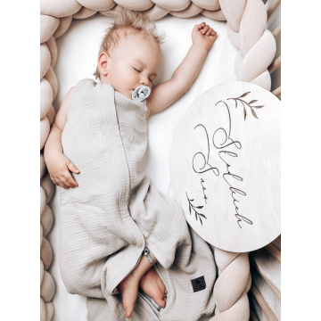 Sac de dormit din bumbac cu 2 fete 4-24 luni Gri M Sleepee 1 tog