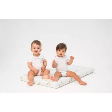 Saltea patut Air Comfort Bamboo 60x120x9 cm, husa bambus, spuma elastica cu canale