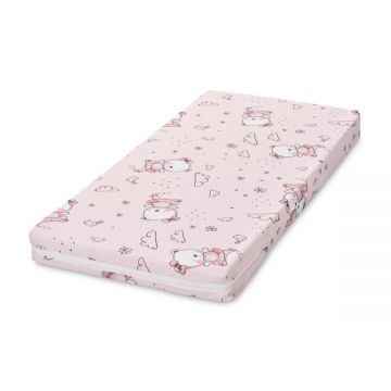 Saltea patut balansoar First Dreams 90x42x6 cm spuma elastica Pink Ballerina Bear
