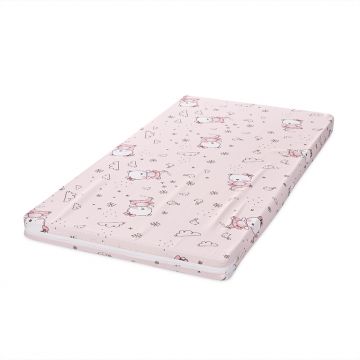 Saltea patut Classic 120x60x6 cm spuma elastica Pink Ballerina Bear