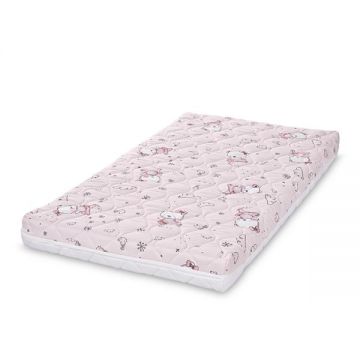 Saltea pentru patut Lorelli Havana Pink Ballerina Bear 110x62x10 cm cocos si spuma elastica