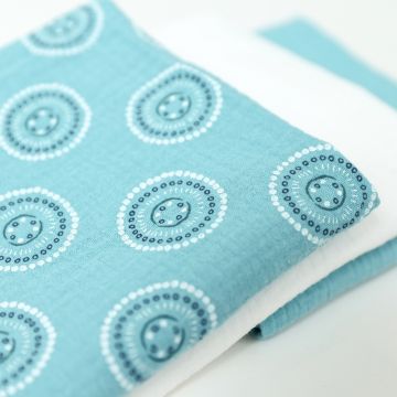 Set 3 scutece de muselina Blue Mandala