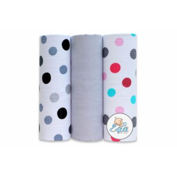 Set 3 scutece din bumbac 60x80 cm model No19