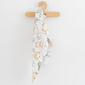 Set 3 scutece New Baby multifunctionale din bumbac 70x80 cm multicolor