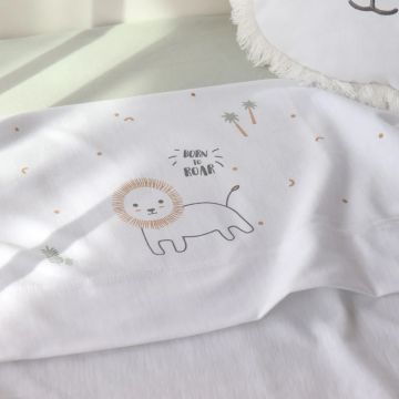 Set lenjerie pentru patut mini 3 piese jersey Nairobi 90x40 cm