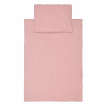Set paturica si perna din muselina, 95 x 65 cm, Little Amy, Roz pudrat