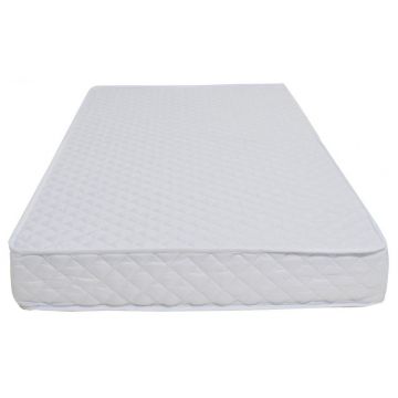 Set Patut din lemn Nichiduta cu somiera reglabila si margine din silicon pentru protectie dintisori Sisi White + Saltea cu husa detasabila din microfibra 12 cm grosime Nichiduta Cocos Comfort +