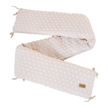 Apărătoare pentru pătuț bej din amestec de bumbac 170 cm Frosty Almond – Roba