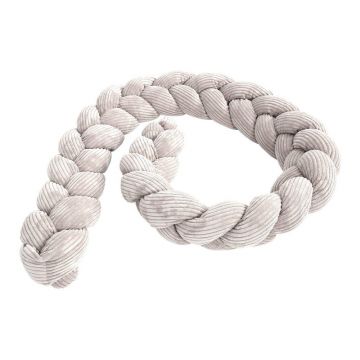 Apărătoare pentru pătuț crem din catifea reiată 200 cm – Meowbaby