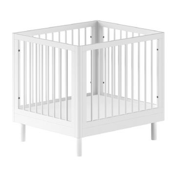 Țarc pentru copii alb din lemn de fag 95x75 cm Forrest – Vipack