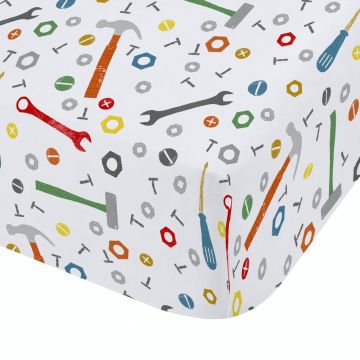 Cearceaf pentru copii pentru pat de o persoană cu elastic 90x190 cm Digger Dreams – Catherine Lansfield