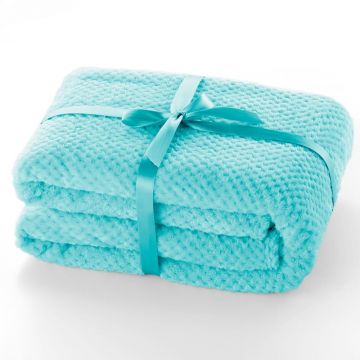 Cuvertură din microfibră DecoKing Henry, 200 x 150 cm, turcoaz