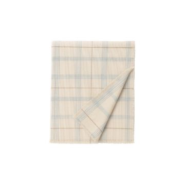 Cuvertură pentru copii crem-verde salvie din bumbac 140x200 cm Tartan Blue Sage – Lorena Canals