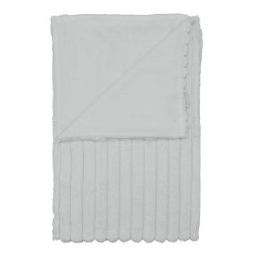 Pătură albă din micropluș/cocolino 130x170 cm Cosy Ribbed – Catherine Lansfield