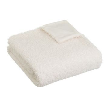 Pătură albă din sherpa 130x160 cm Sherpa – Casa Selección