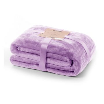 Pătură din microfibră DecoKing Mic, 160 x 210 cm, violet