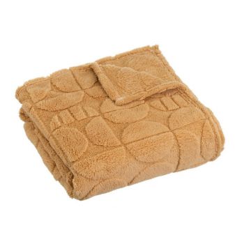 Pătură galbenă din micropluș-cocolino 130x160 cm Mid Century – Casa Selección