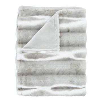 Pătură gri deschis din blană artificială 130x170 cm Flint – Catherine Lansfield