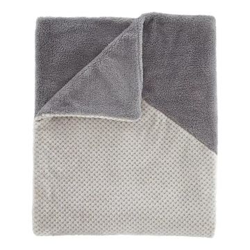 Pătură gri din micropluș/cocolino 130x170 cm Cosy Larsson Geo – Catherine Lansfield