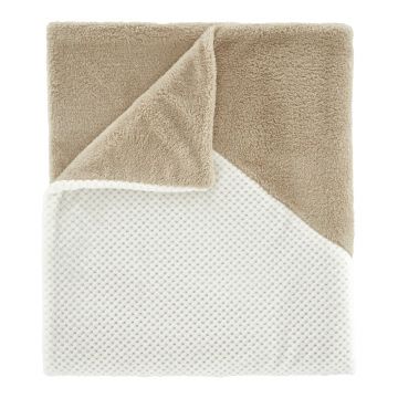 Pătură maro-bej din micropluș/cocolino 130x170 cm Cosy Larsson Geo – Catherine Lansfield