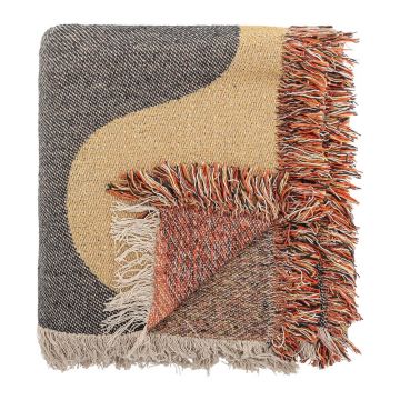 Pătură maro din bumbac reciclat 130x160 cm Arni – Bloomingville