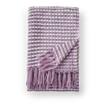 Pătură mov lavandă 125x150 cm Stab Stitch – Catherine Lansfield
