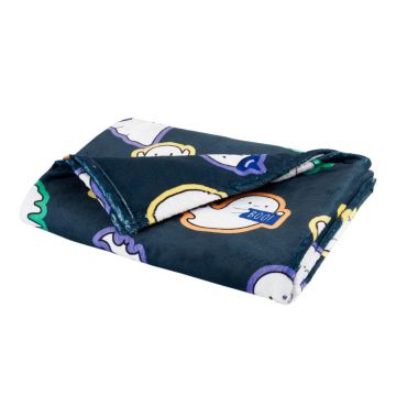 Pătură neagră din micropluș/cocolino 130x170 cm cu model de Halloween Halloween Ghosts – Catherine Lansfield