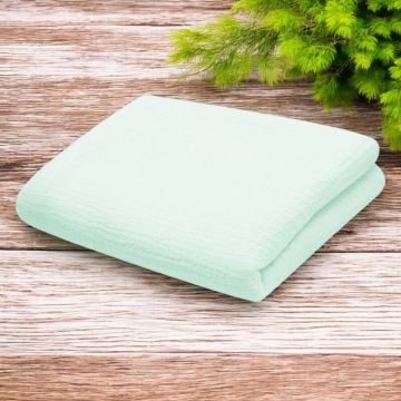 Paturica pentru bebelusi New Baby Mint din muselina, bumbac, 70x100 cm