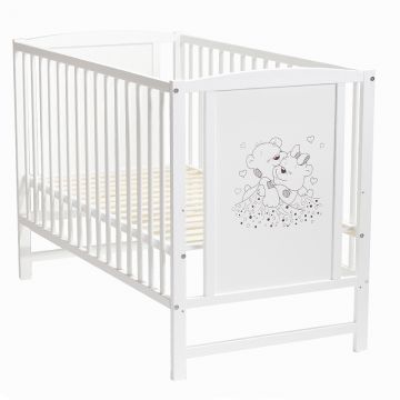 Patut pentru bebelusi din lemn masiv 120x60 cm Bears