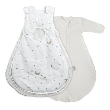 Sac de dormit pentru copii alb/bej din bumbac 50x66 cm Sternenzauber – Roba