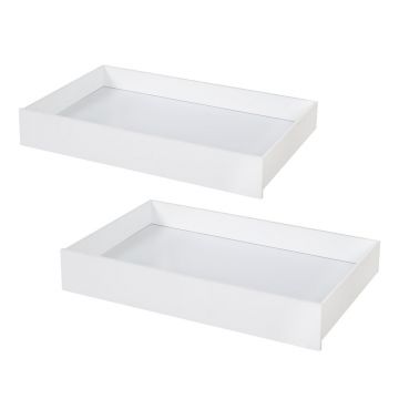 Sertare pentru sub pat de copii albe 2 buc. – Roba