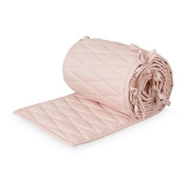 Apărătoare pentru pătuț roz deschis din bumbac organic 365 cm Blossom Pink – Cam Cam Copenhagen