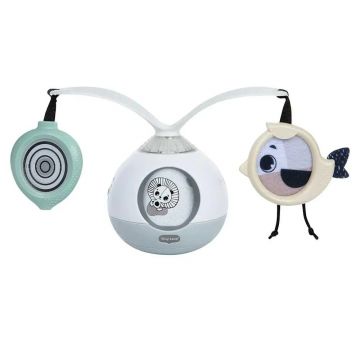 Carusel 2 in 1 pentru carucior cu sunete si lumini Tiny Love Black and White