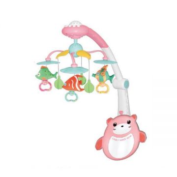 Carusel muzical cu proiectii si telecomanda Lovely Honey Bear