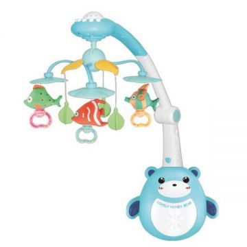 Carusel muzical cu proiectii si telecomanda Lovely Honey Bear
