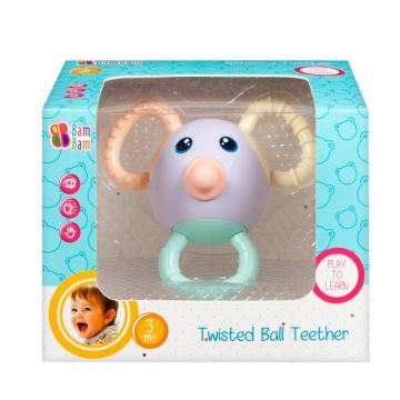 Jucarie bebelusi BamBam, Minge cu inele gingivale, Soricel