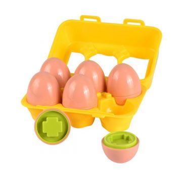 Jucarie bebelusi, Minibo, Oua cu forme geometrice, 12 piese