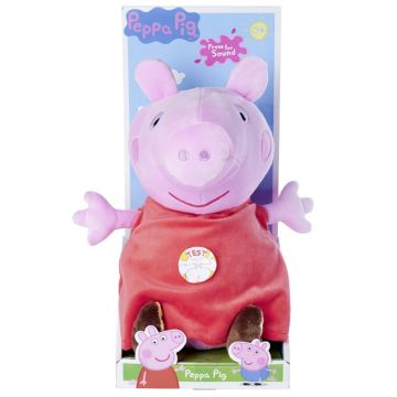 Jucarie de plus cu sunete, Peppa Pig, 22 cm