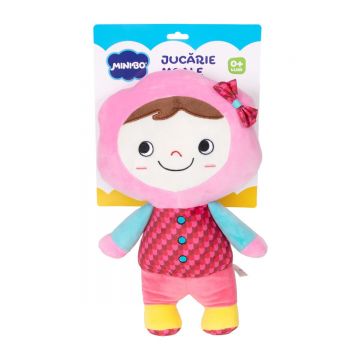 Jucarie de plus, moale, pentru somn, Minibo, Roz