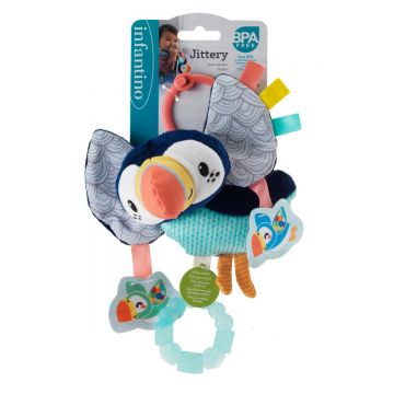 Jucarie pentru dentitie cu zornaitoare, Infantino, Jittery