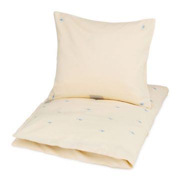 Lenjerie de pat pentru copii, galben-deschis din bumbac organic pentru pătuț 70x100 cm Sea Garden – Cam Cam Copenhagen