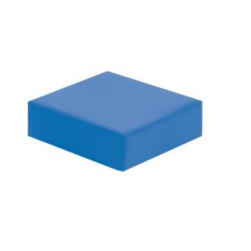 Perna-puf patrata din spuma, cu husa PVC, 30x30x10 cm, albastru inchis, certificat Oeko-Tex