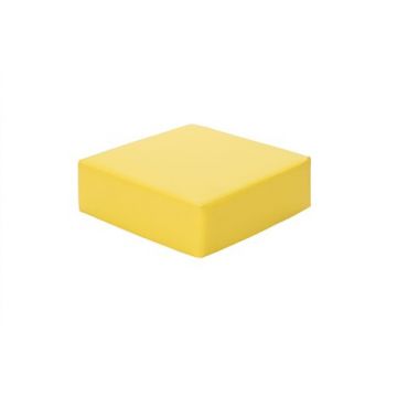 Perna-puf patrata din spuma, cu husa PVC, 30x30x10 cm, lime, certificat Oeko-Tex