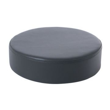 Perna puf rotunda gri inchis, 30 x 8 cm, din spuma densa, cu baza antiderapanta, pentru uz didactic