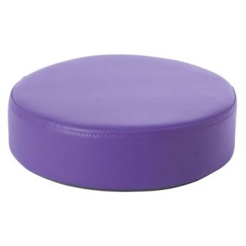 Perna puf rotunda, violet, 30 x 8 cm, din spuma densa, cu baza antiderapanta, pentru uz didactic