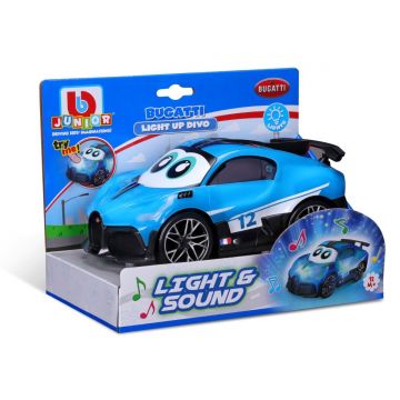 Prima mea masina cu lumini si sunete, Bburago Junior, Bugatti Light Up Divo